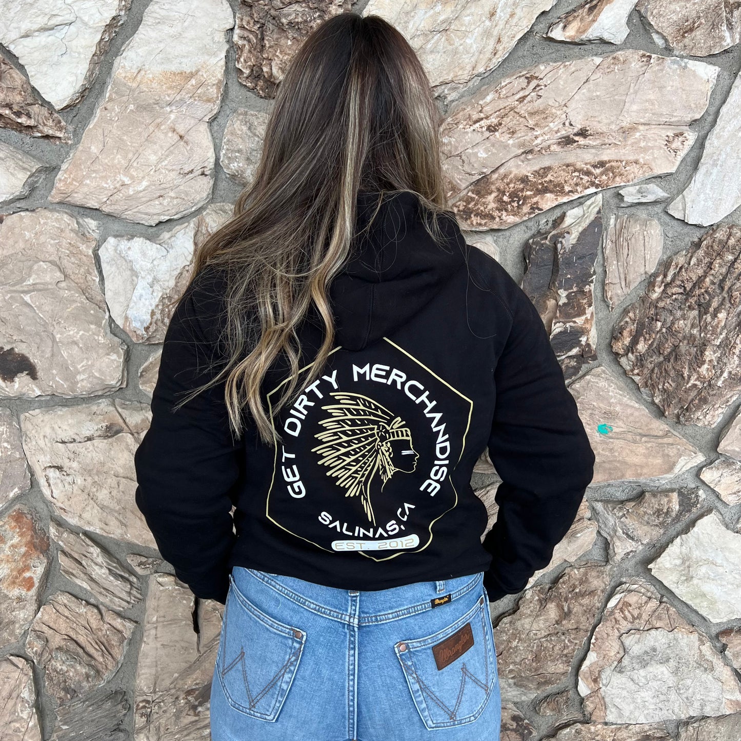 Get Dirty Merchandise X Arctic Hatters Hoodie GOLD/WHT