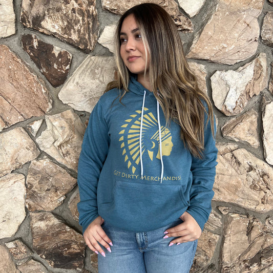 Get Dirty Merchandise Lucy H.Blue/Gold Hoodie