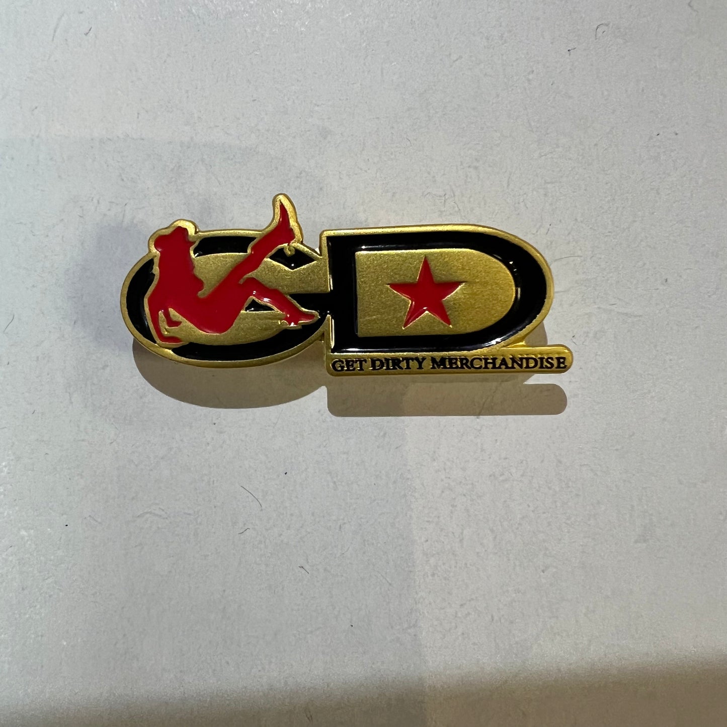 Get Dirty Merchandise Gold Vanilla Pin