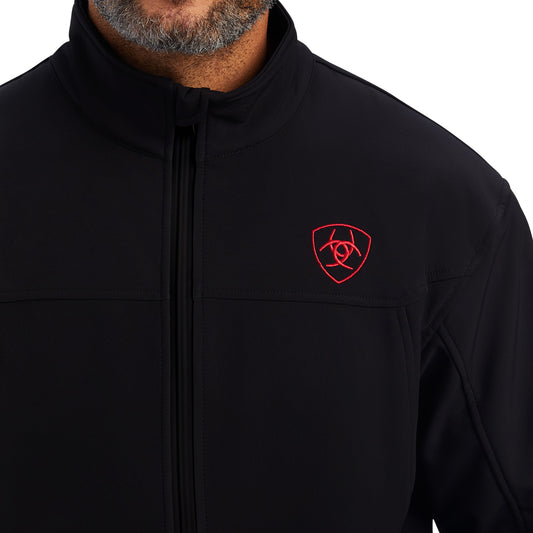 New Team Softshell Brand Jacket MEX BLACK