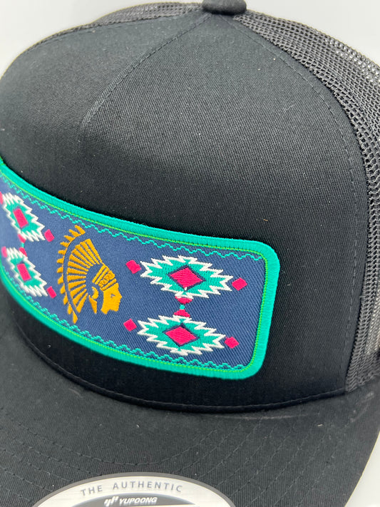 Get Dirty Merchandise LVNDR Aztlan Blk/Blk Trucker Hat