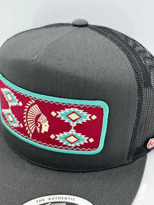 Get Dirty Merchandise Mrn Aztlan Chr/Chr Trucker Hat