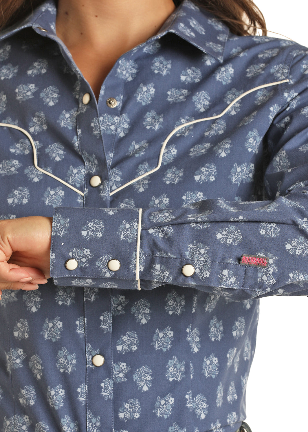 Floral Button Down Blue