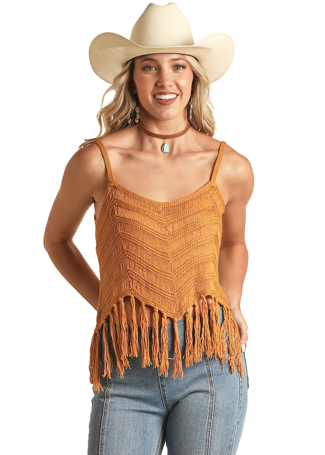 Crochet Tank with Fringe