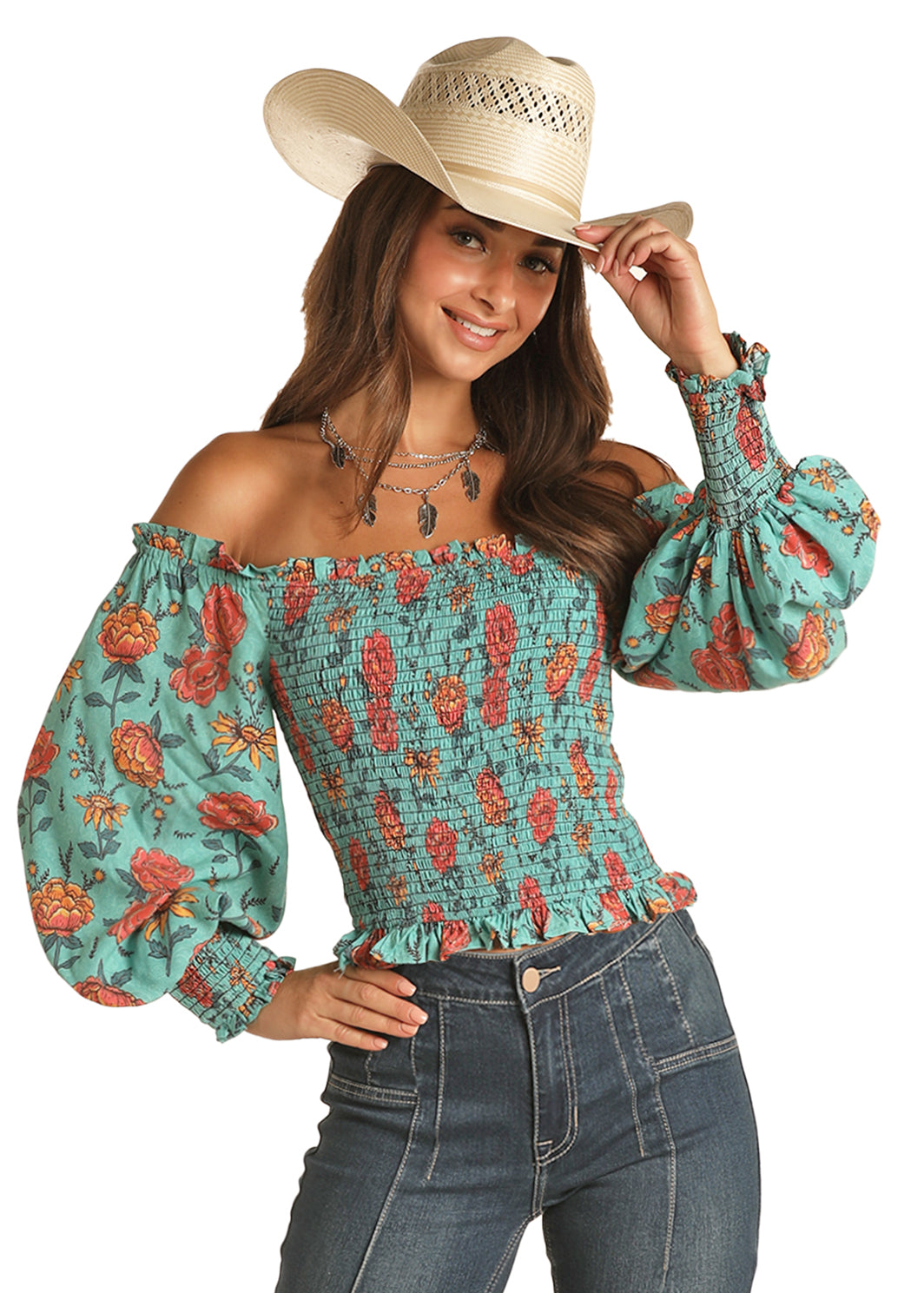 Off the Shoulder Floral Top
