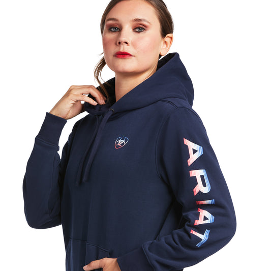 R.E.A.L Logo Hoodie Navy/ Serape