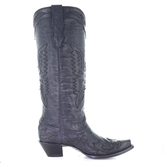 Eagle Embroidered Boots Black