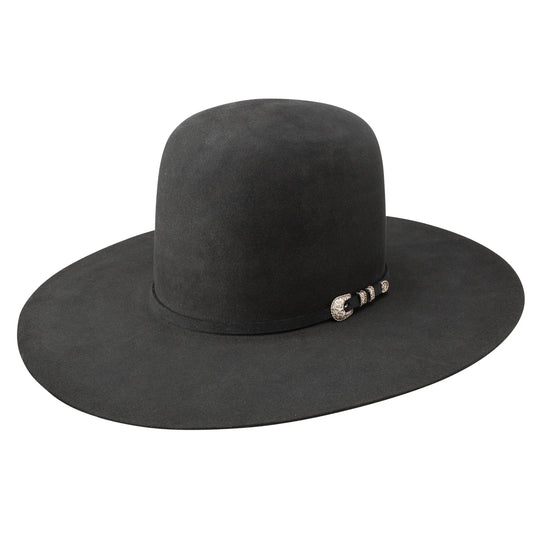 Resistol Black Hills 30X Gunmetal Color Felt Hat 6" Open Crown