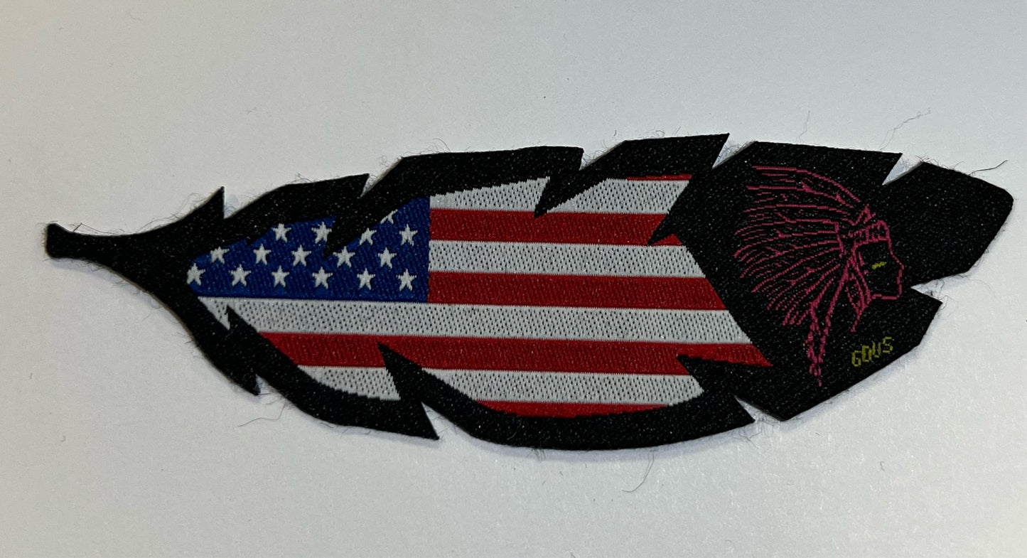 Arctic Hatters USA Feather Patch