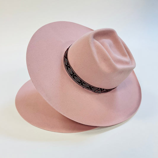 Tacchino 6X Pink Felt Hat 6" Open Crown
