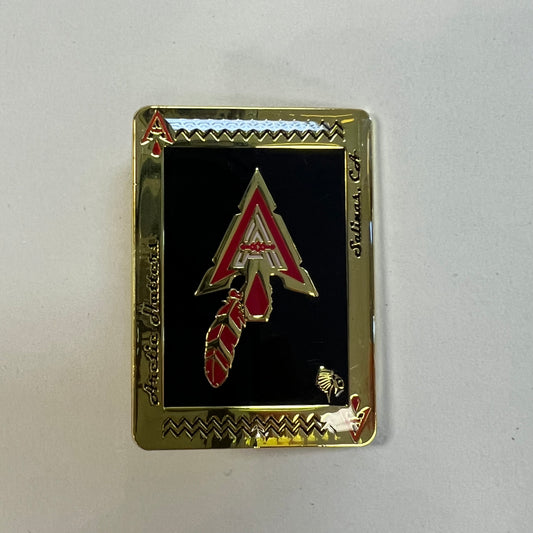 Arctic Hatters Ace of Spades Gold Pin