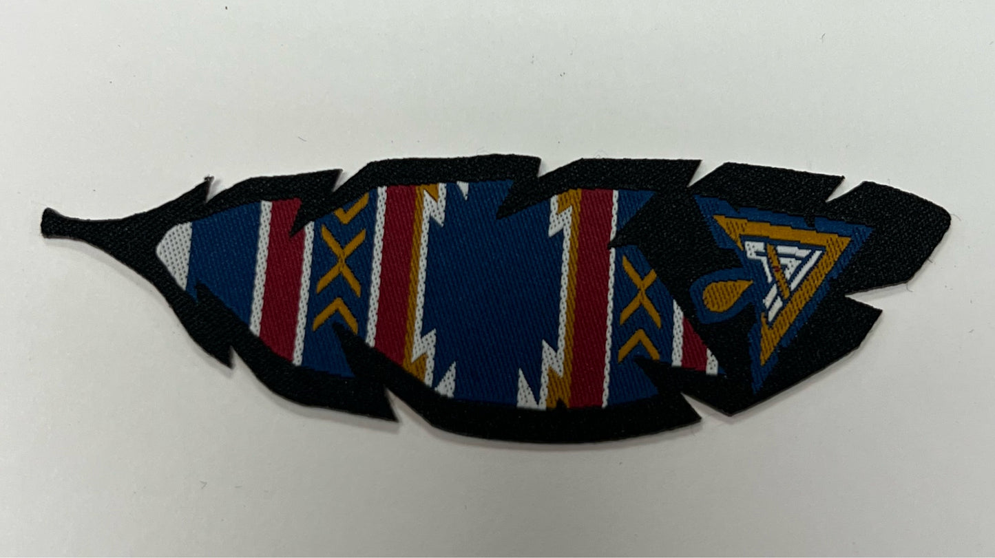 Arctic Hatters Navy Feather Patch