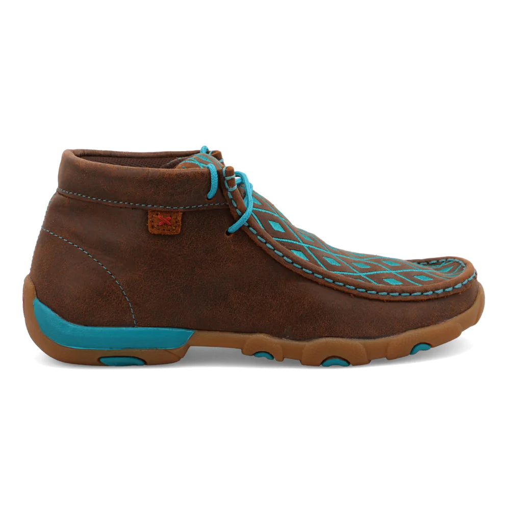 Women's Chukka Driving Moc BROWN/ TURQUOISE