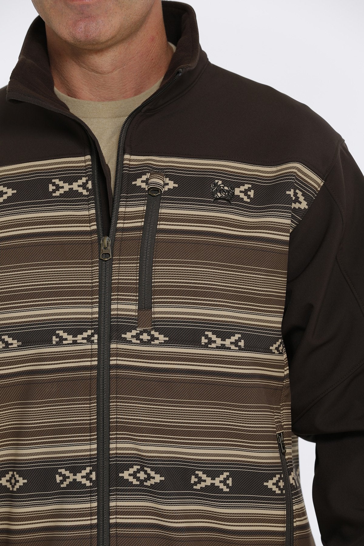 Blanket Stripe Bonded Jacket BROWN
