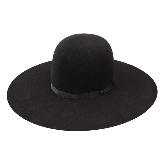 Resistol Showdown 7X Black Felt Hat 6" Open Crown