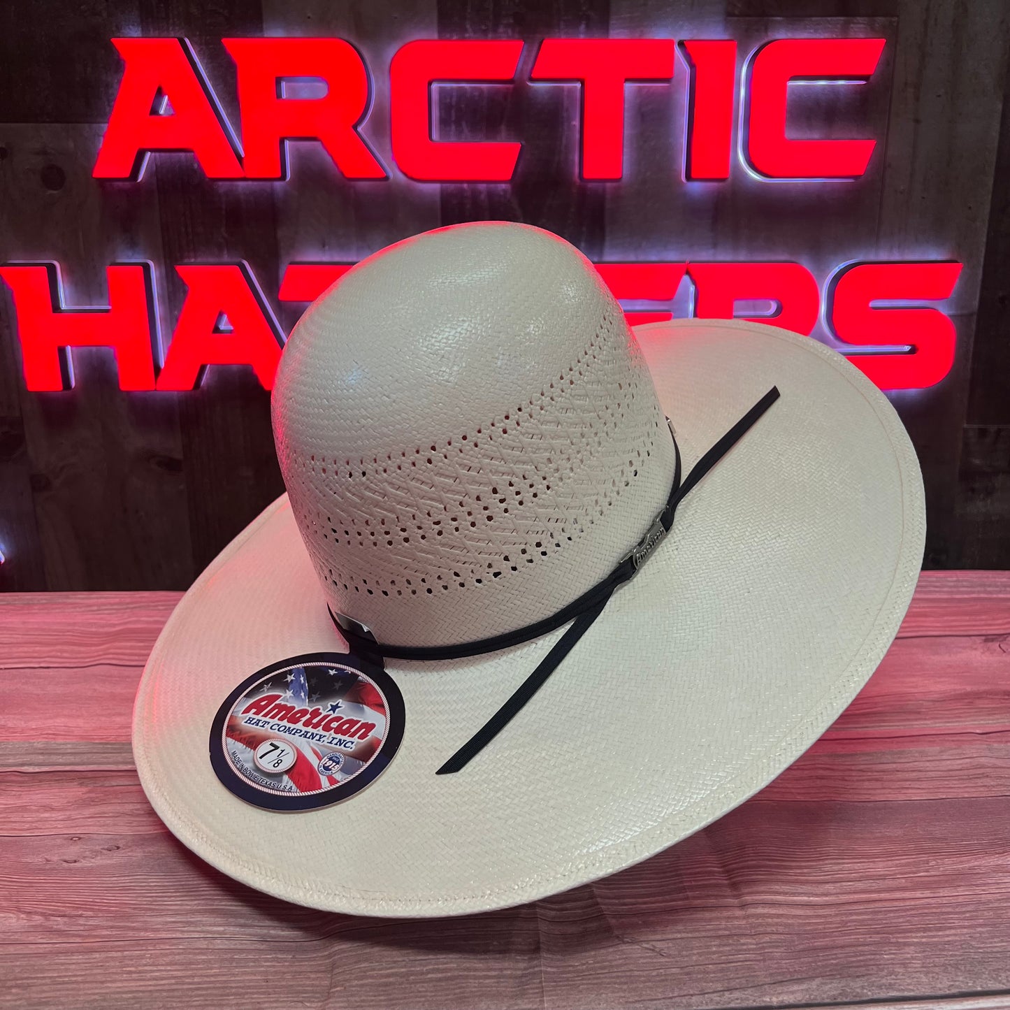 American Hat Straw 7400 Open Crown 6"