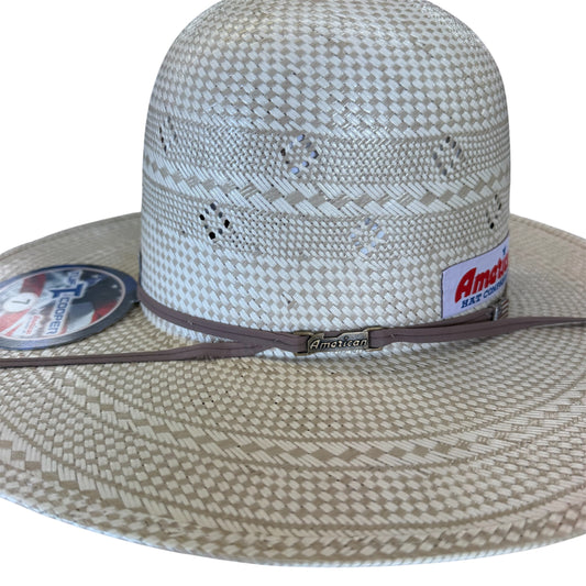 American Hat TC8860 Straw 6" Open Crown