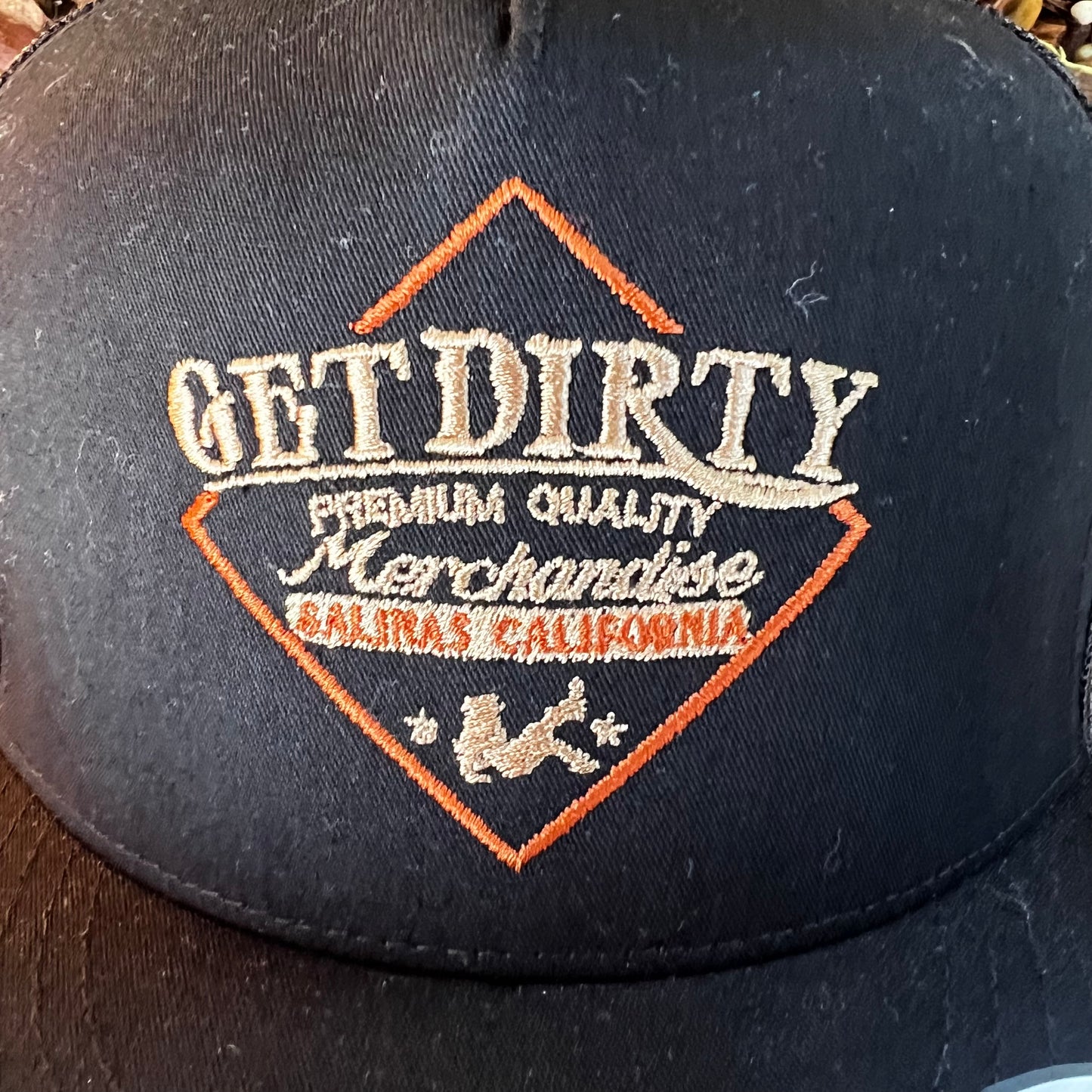 Get Dirty Merchandise OR/GD 505 Blk/Blk Trucker Hat