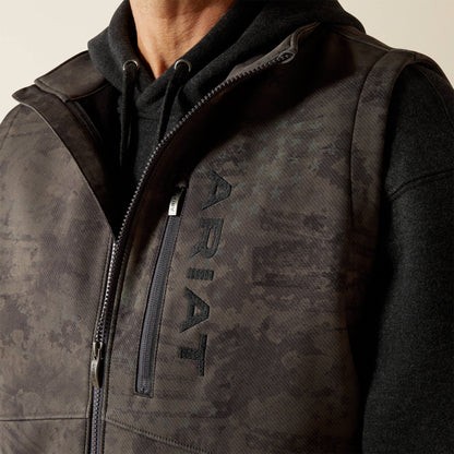 Ariat Mens Patriot Flag Softshell Vest Phantom 10062594