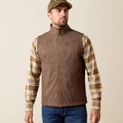 Ariat Men Vernon Softshell Vest Wren Faux Leather 10079403