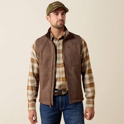 Ariat Men Vernon Softshell Vest Wren Faux Leather 10079403