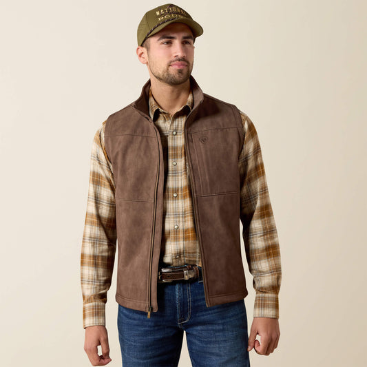 Ariat Men Vernon Softshell Vest Wren Faux Leather 10079403