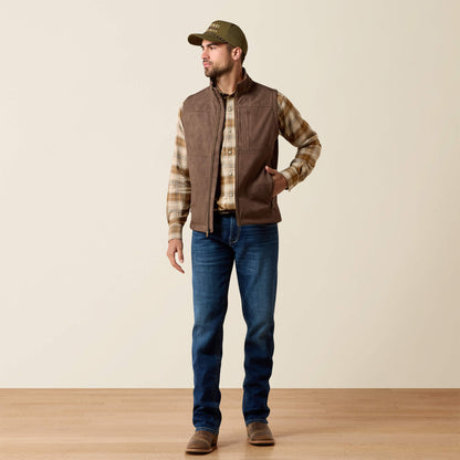 Ariat Men Vernon Softshell Vest Wren Faux Leather 10079403