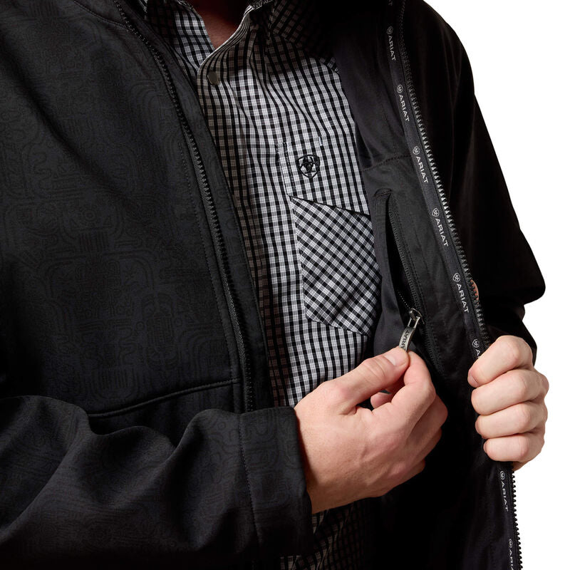 Ariat Men Chest Logo Softshell Jacket Black Mexico 10079491
