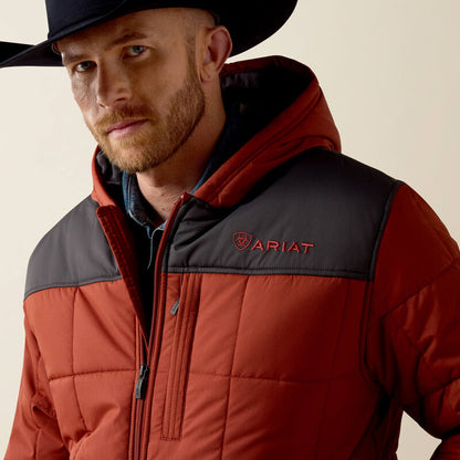 Ariat Men Crius Hooded Jacket Burnt Henna 10079513