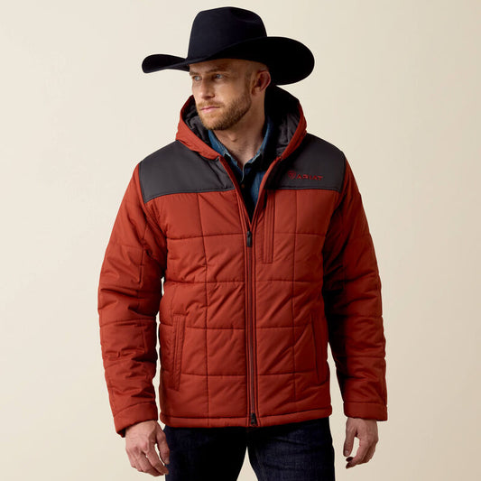 Ariat Men Crius Hooded Jacket Burnt Henna 10079513