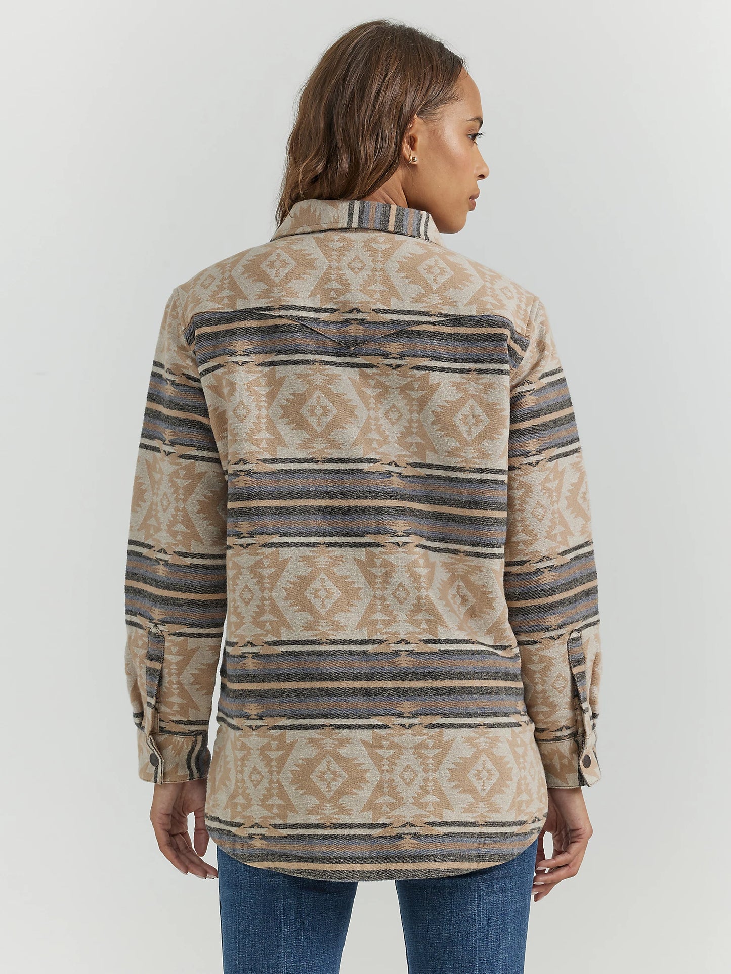 Women's Southwestern Print Jacket DOE STRIPE