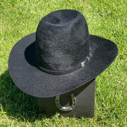 American Hat 20X Black Grizzly Felt Hat 7" Tall Crown