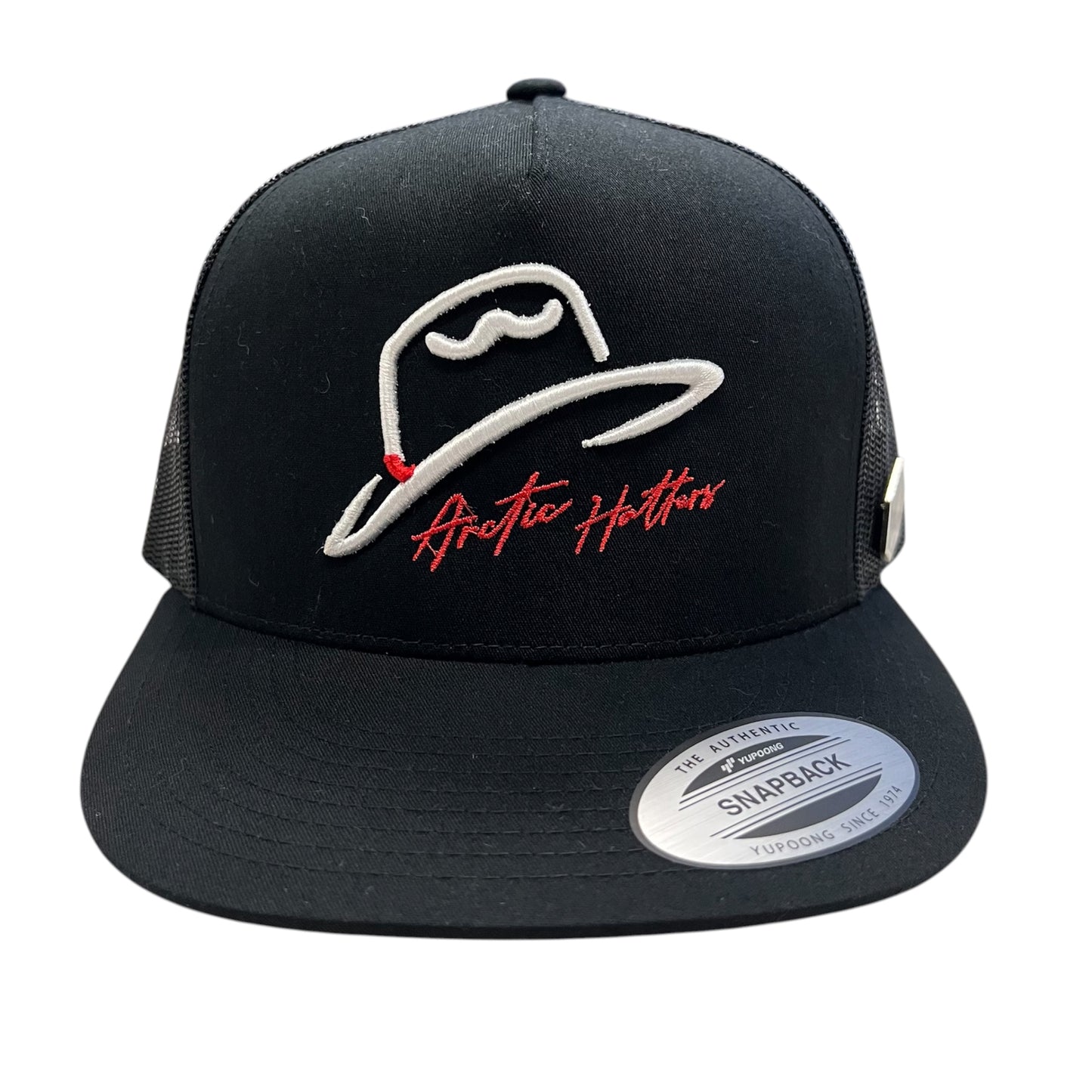 Arctic Hatters White Cutters 2.0 Black Trucker Hat