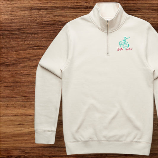 Arctic Hatters Bronc Ecru/Neon Half Zip