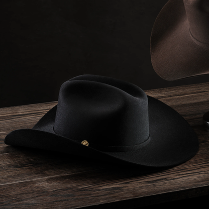 Stetson El Presidente 100X Golden Eagle Black Felt 4 1/4"