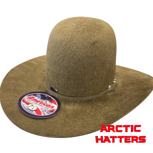 American Hat 20X Pecan Grizzly Felt Hat 7" Tall Crown