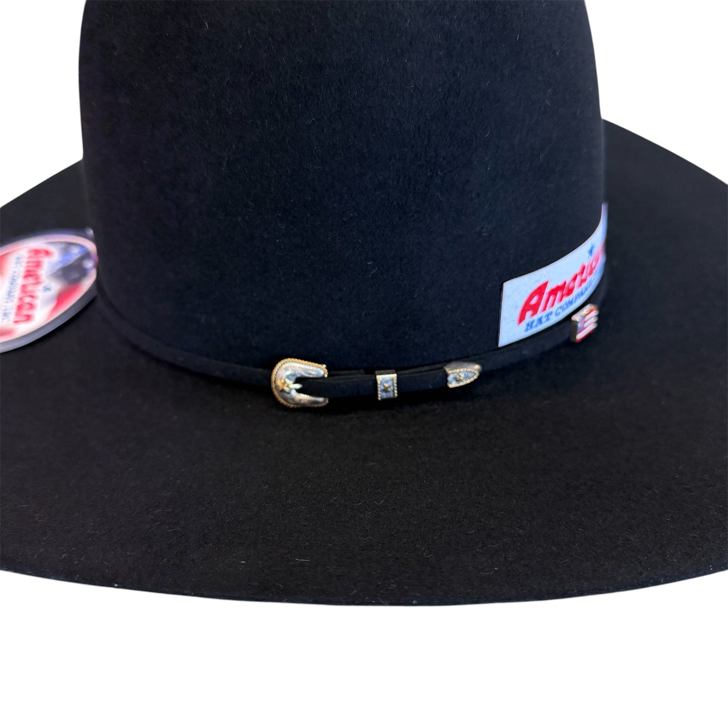 American Hat 500X Black Felt Hat 6" Open Crown