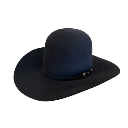 Rodeo King 60X BLACK 6" Open Crown Felt Hat
