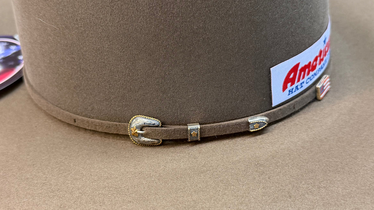 American Hat 500X Pecan Felt Hat 6" Open Crown