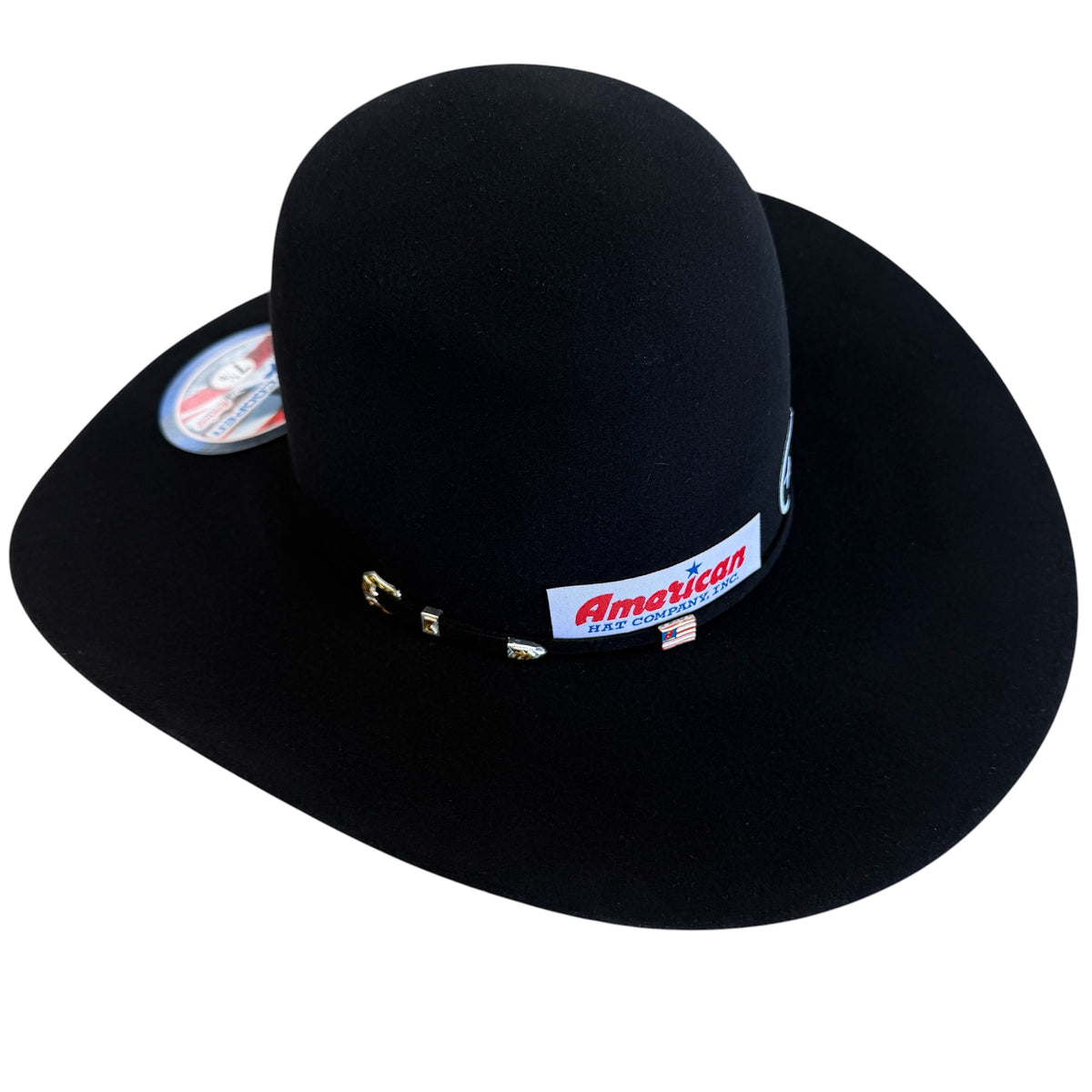 American Hat 10X Black Felt Hat 6" Open Crown Tuf Cooper Collection
