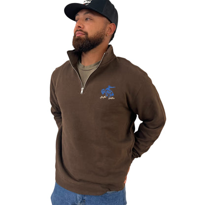 Arctic Hatters Bronc Chocolate Half Zip