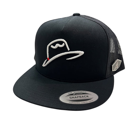 Arctic Hatters White Cutters Black Trucker Hat