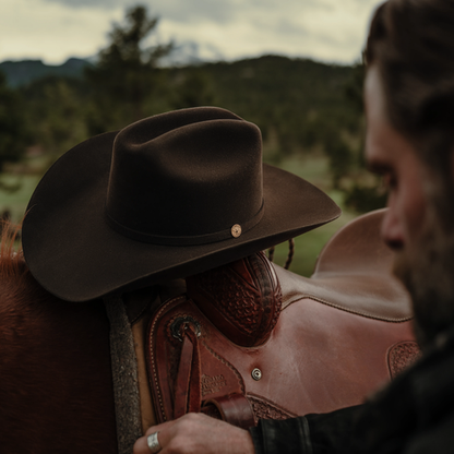 Stetson El Presidente 100X Golden Eagle Chocolate Felt 4 1/4"