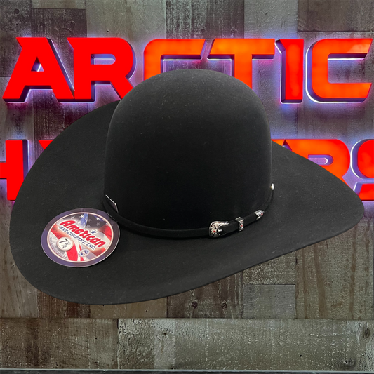 American Hat 20X Black Felt Hat 6" Open Crown