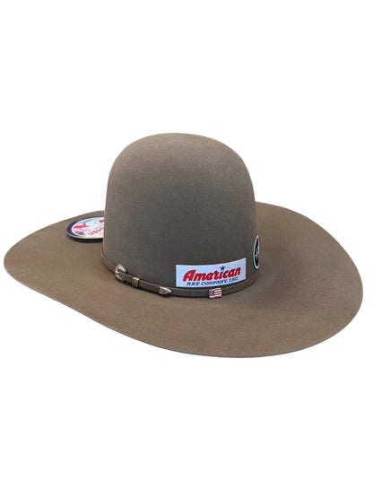 American Hat 500X Pecan Felt Hat 6" Open Crown