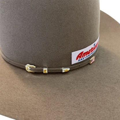 American Hat 10X Pecan Felt Hat 7" Tall Crown Tuf Cooper Collection