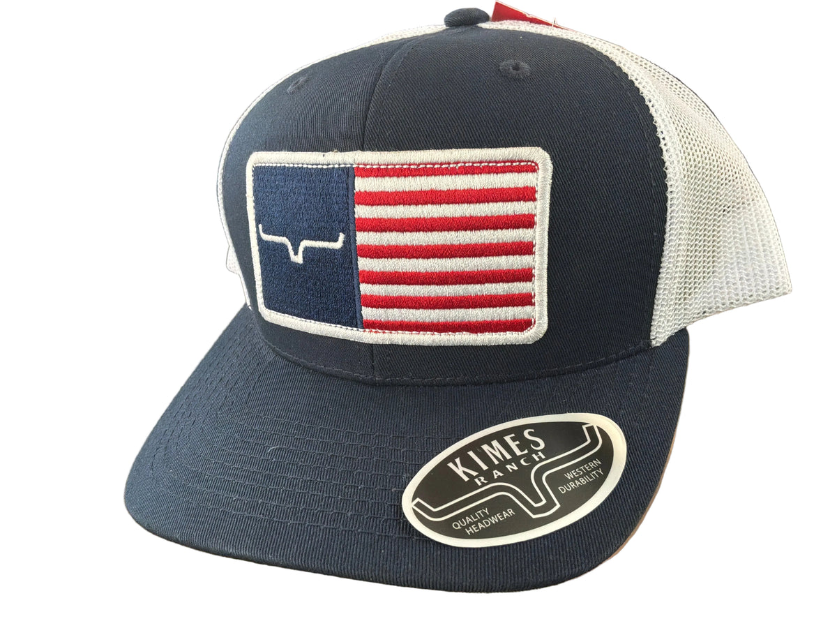 Kimes Adult American Trucker-Navy Snap Back