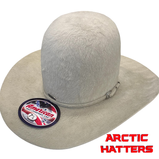 American Hat 20X Silverbelly Grizzly Felt Hat 7" Tall Crown