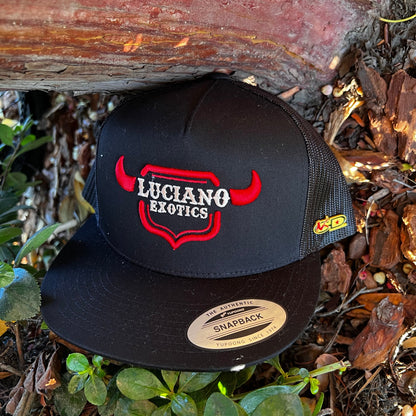 Luciano Exotics RED 3D Blk/Blk Trucker Hat