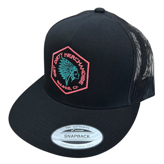 Get Dirty Merchandise Neon Pink Marty 2.0 BLK Trucker Hat
